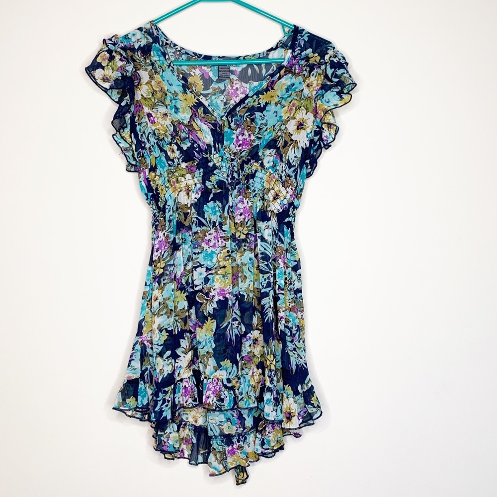 Poetry Clothing sheer flowy floral top